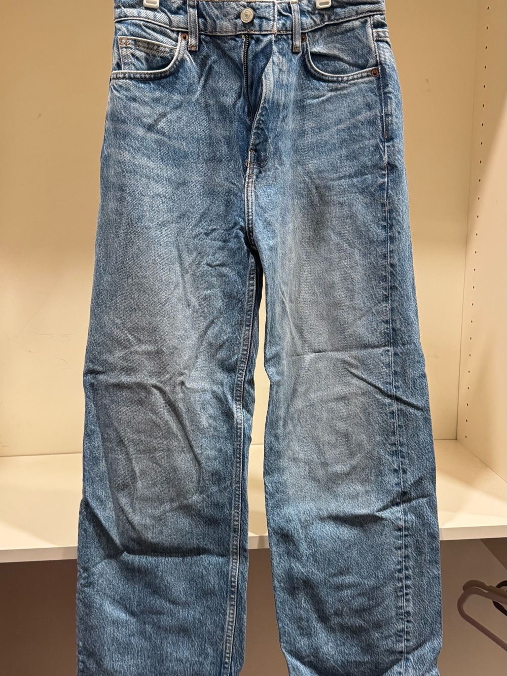 Reformation Men's Relaxed Jeans in Light Blue Denim